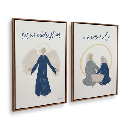 [Color:Walnut], Picture of art in a Walnut frame at an angle