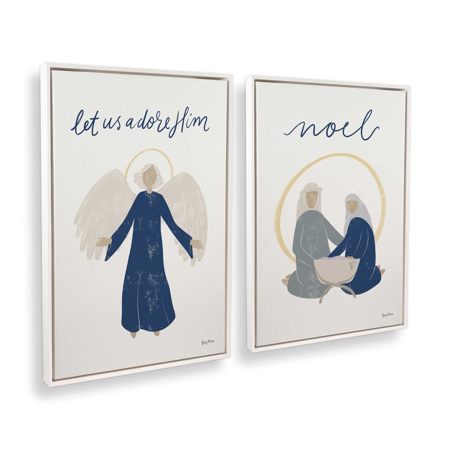 [Color:Opaque White], Picture of art in a White frame at an angle