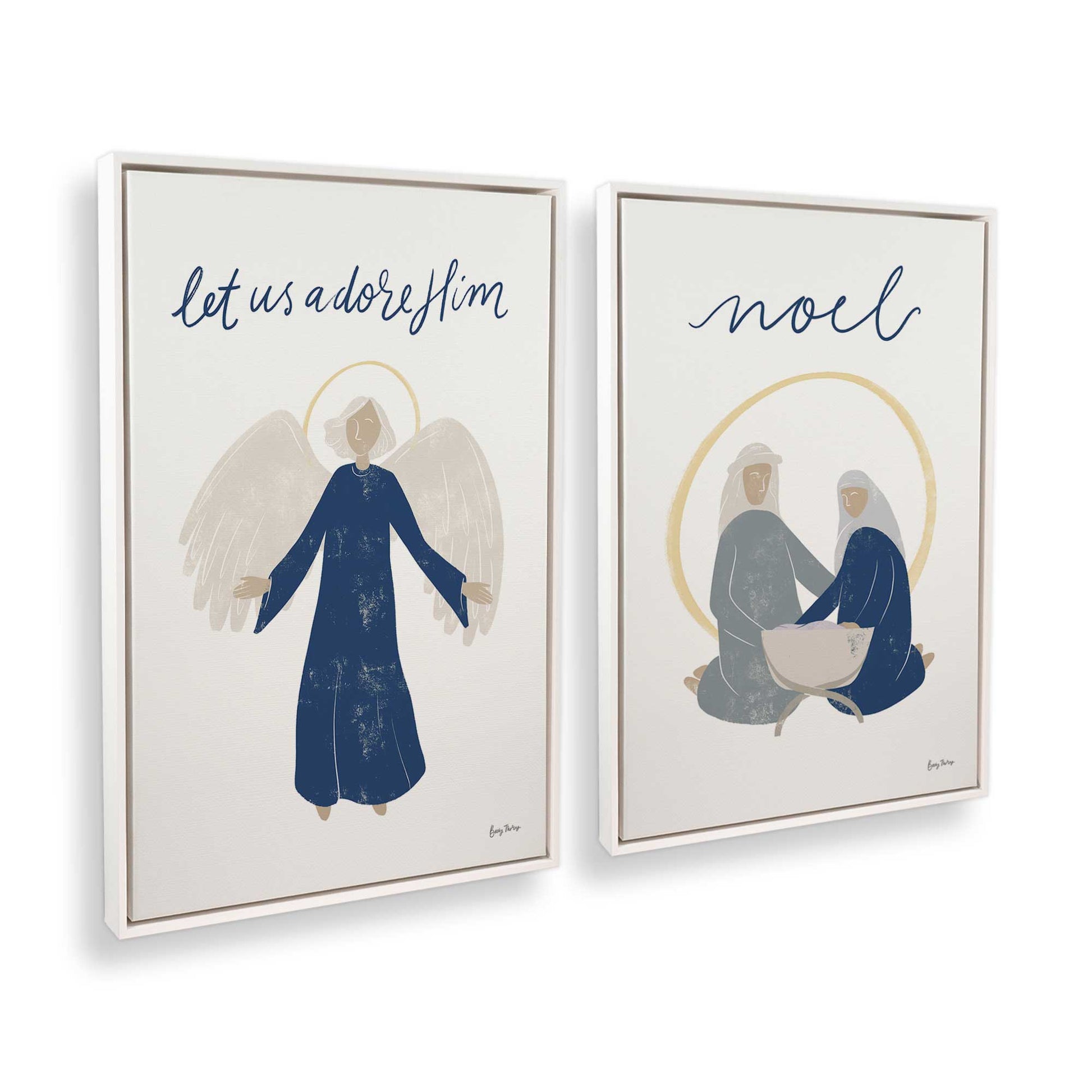 [Color:Opaque White], Picture of art in a White frame at an angle