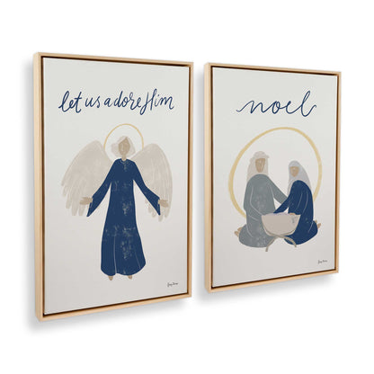 [Color:American Maple], Picture of art in a American Maple frame at an angle