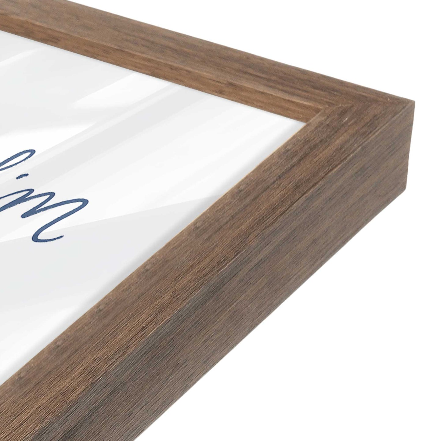 [Color:Walnut], Picture of art in a Walnut frame of the corner