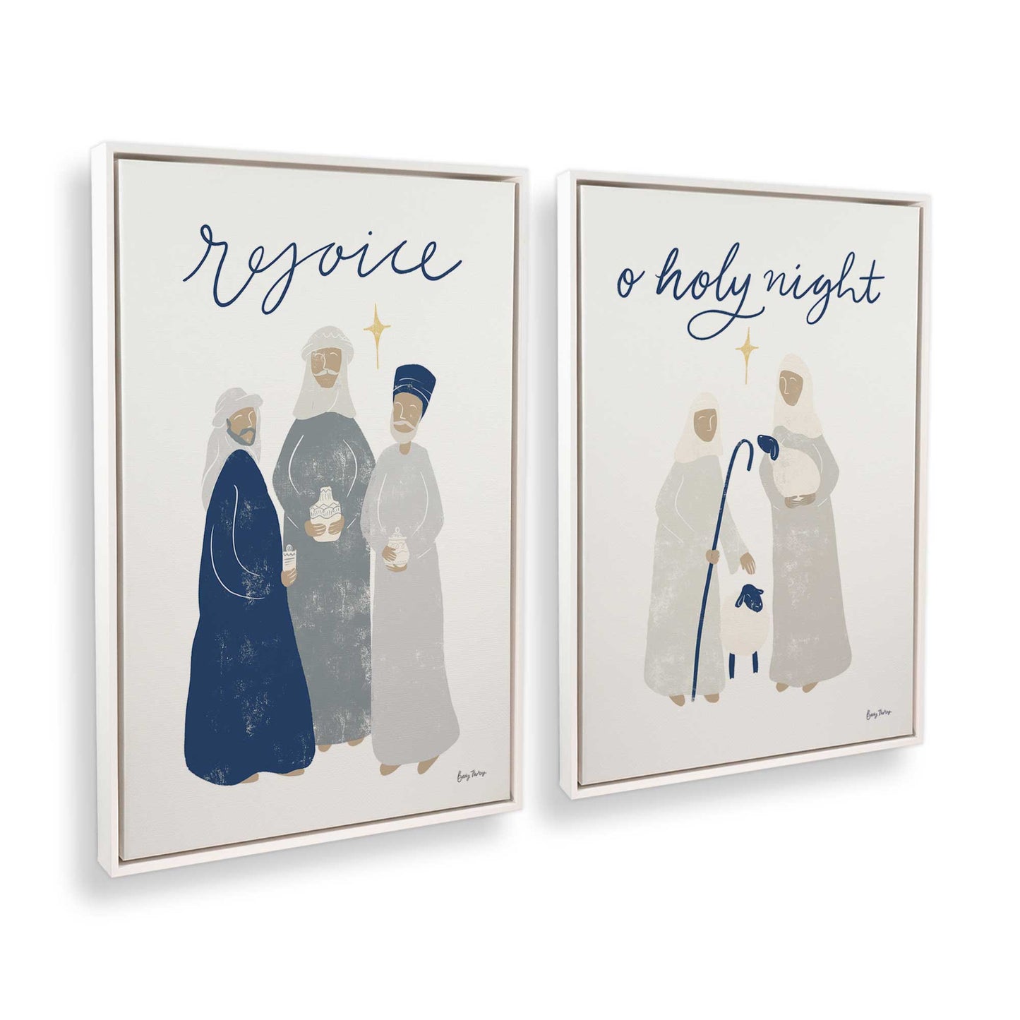 [Color:Opaque White], Picture of art in a White frame at an angle