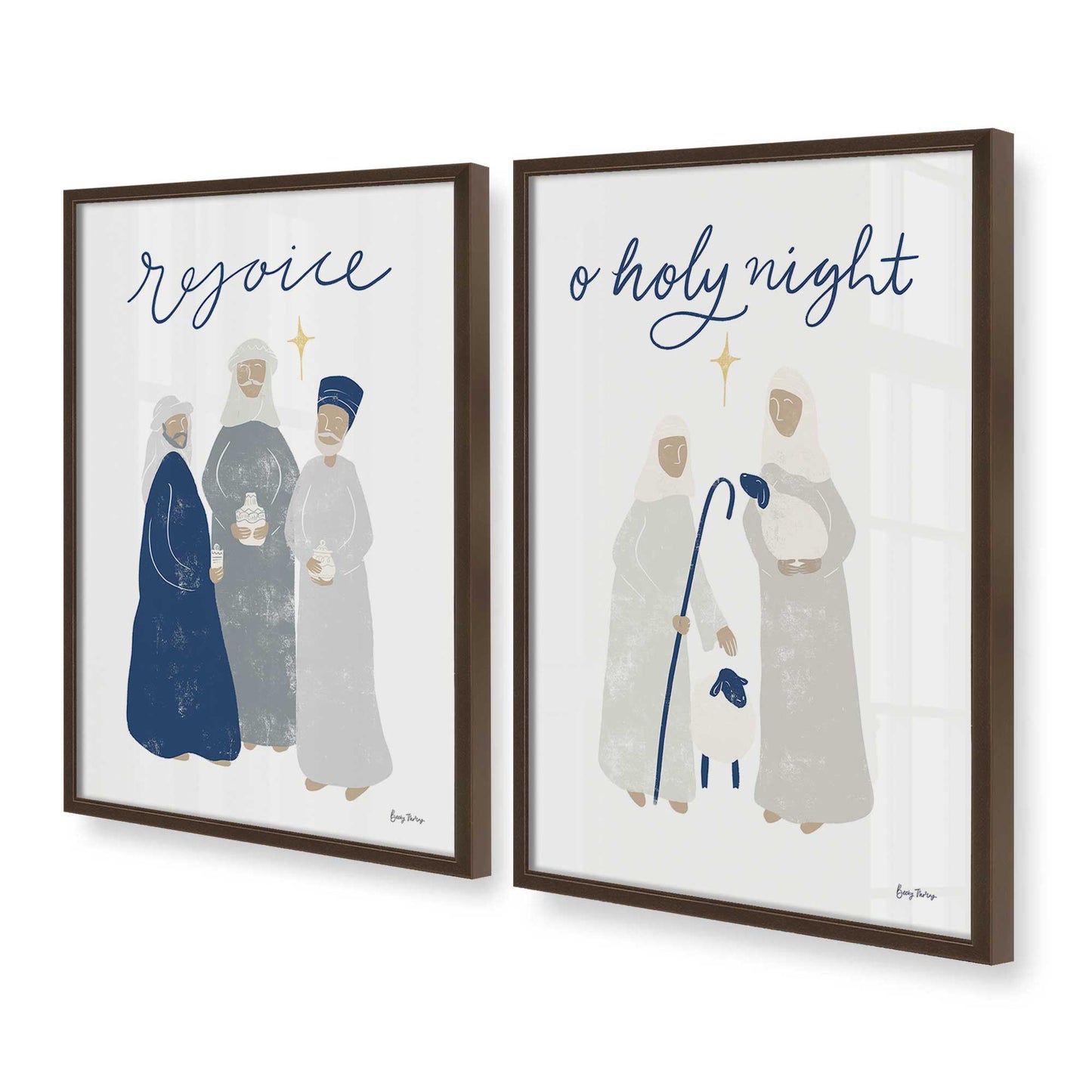 [Color:Belvinder Brown], Picture of art in a Belvinder Brown frame at an angle