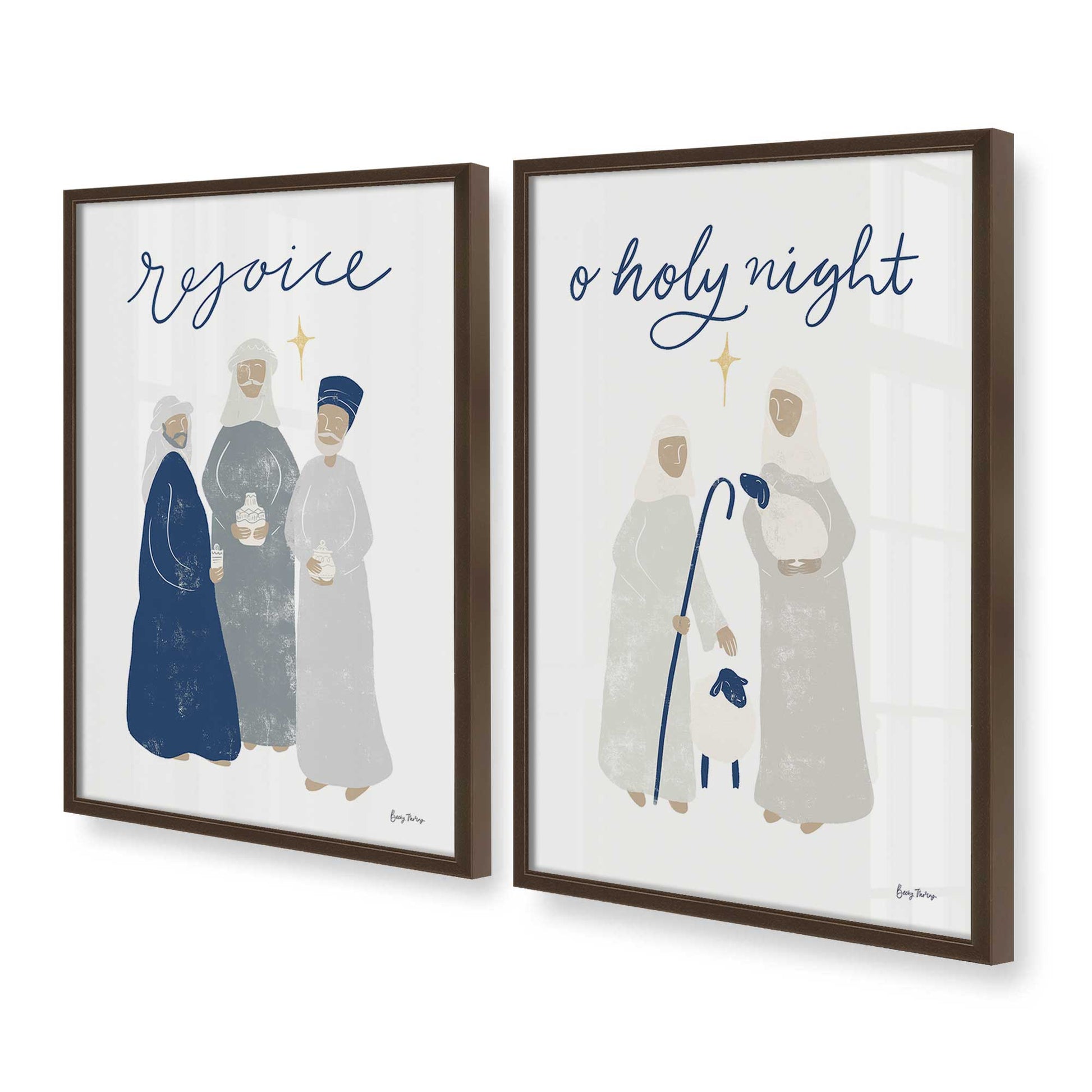 [Color:Belvinder Brown], Picture of art in a Belvinder Brown frame at an angle