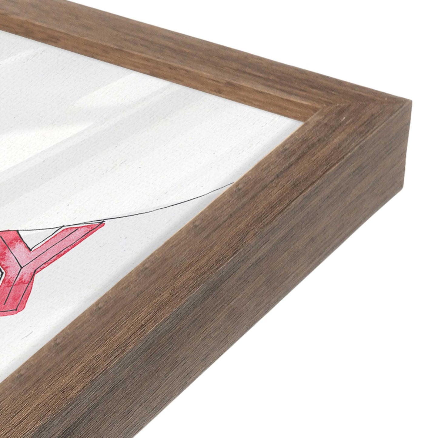 [Color:Walnut], Picture of art in a Walnut frame of the corner