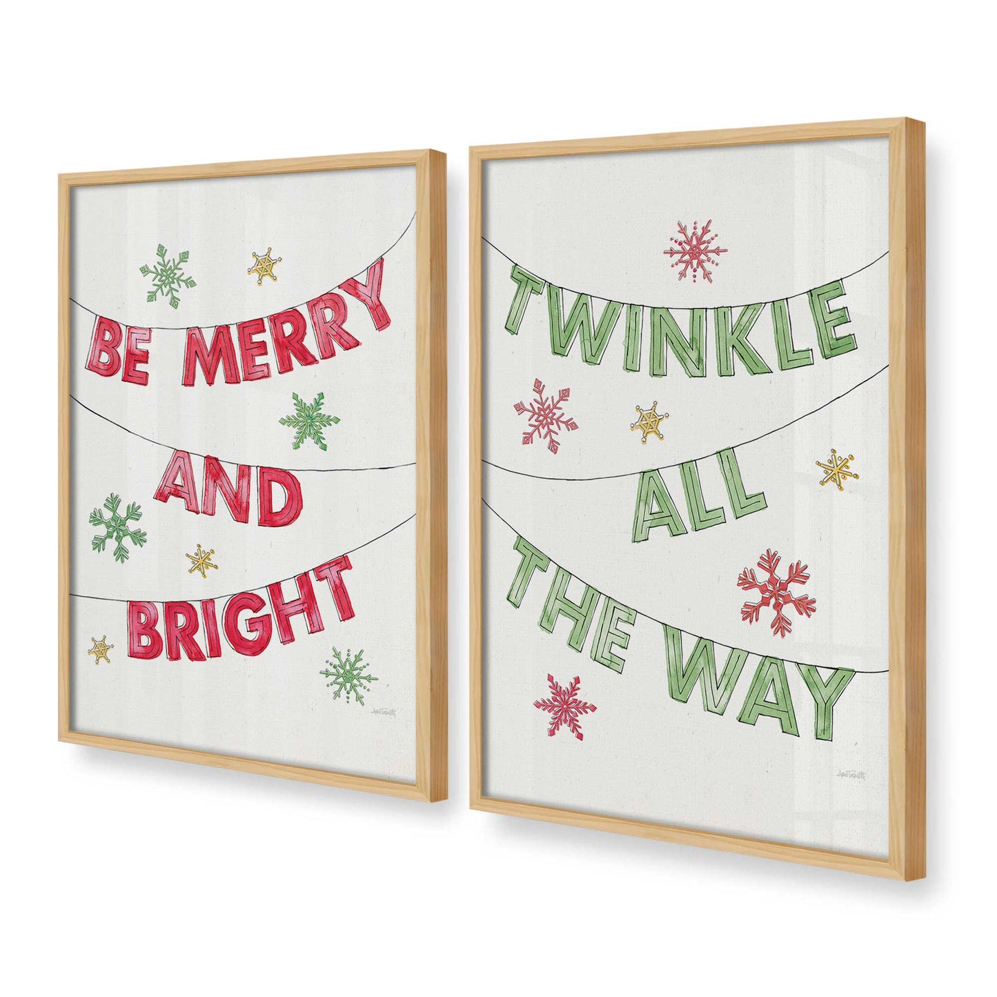 [Color:American Maple], Picture of art in a American Maple frame at an angle