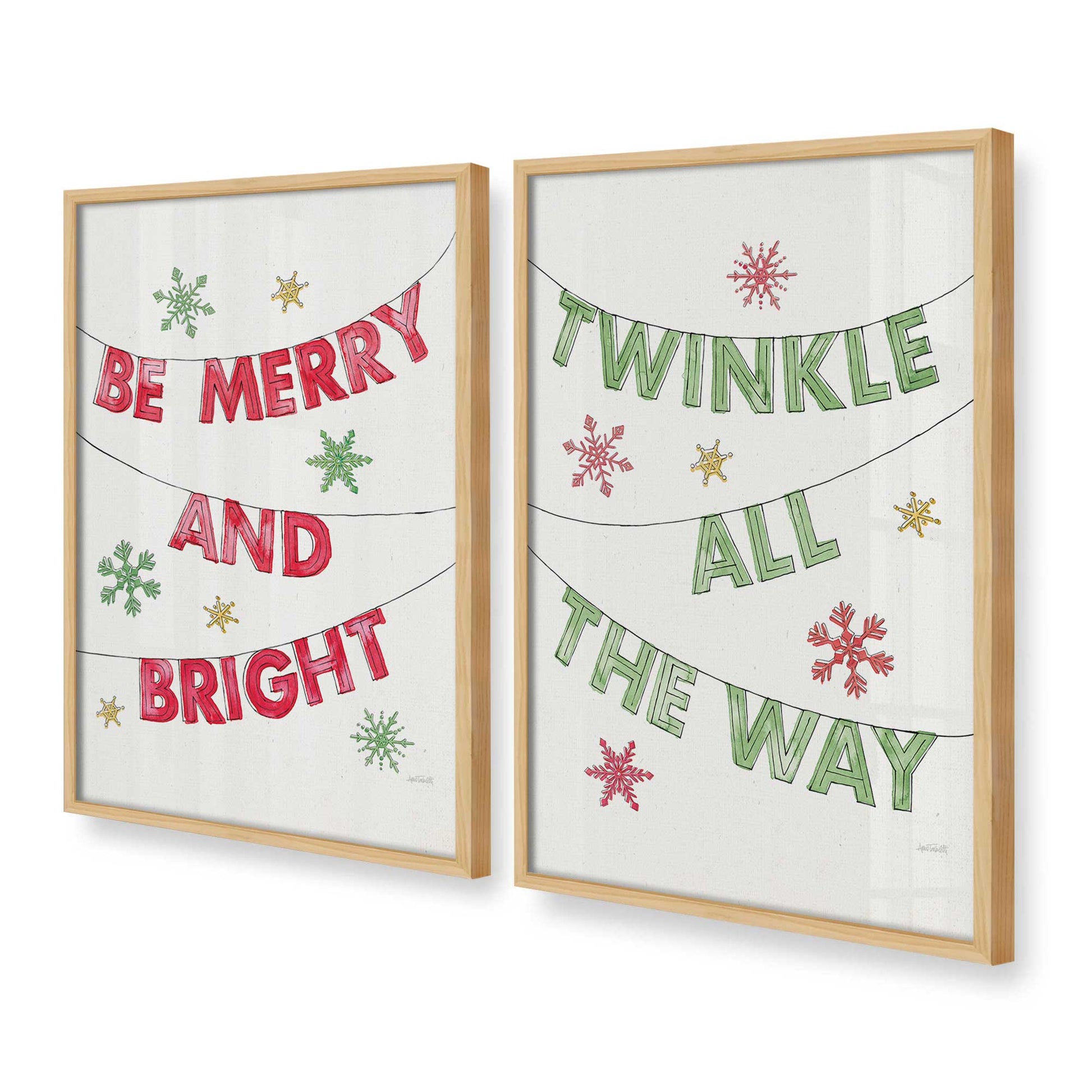 [Color:American Maple], Picture of art in a American Maple frame at an angle