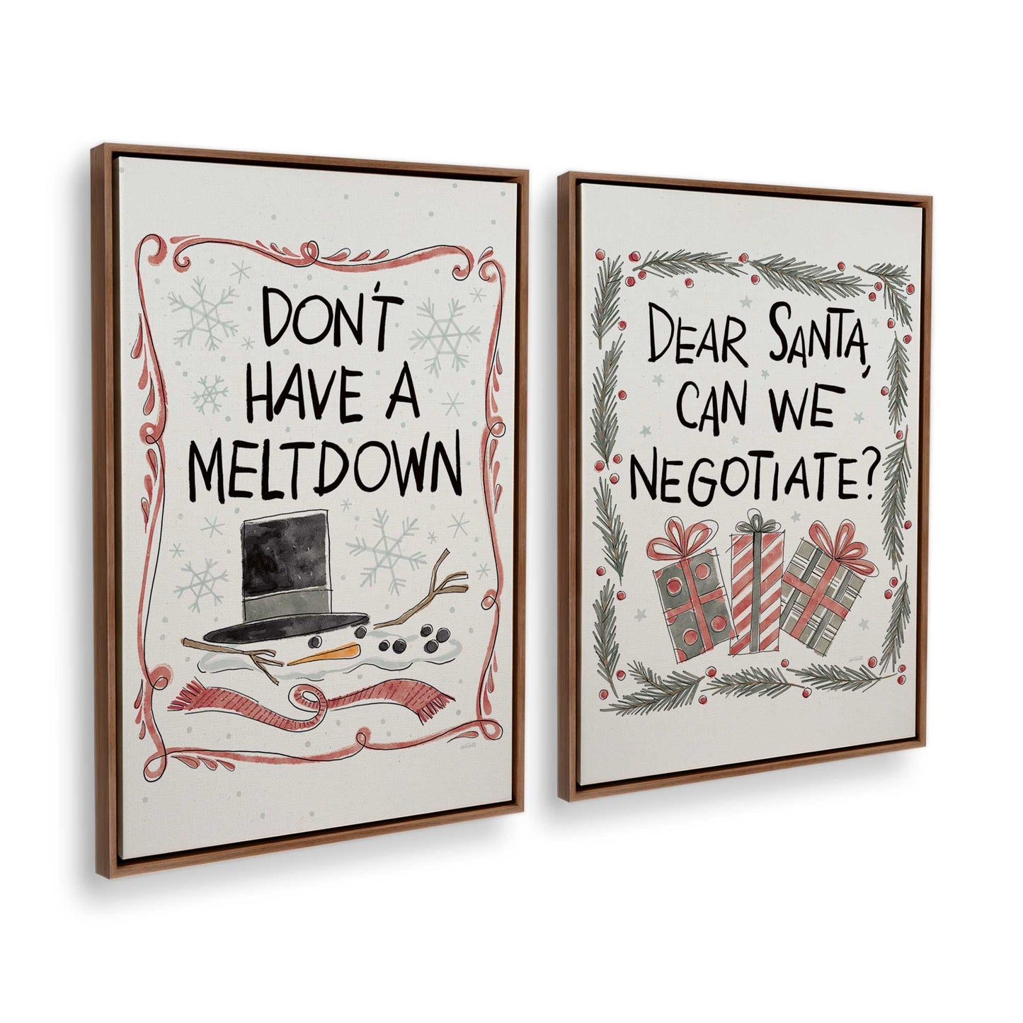 [Color:Walnut], Picture of art in a Walnut frame at an angle