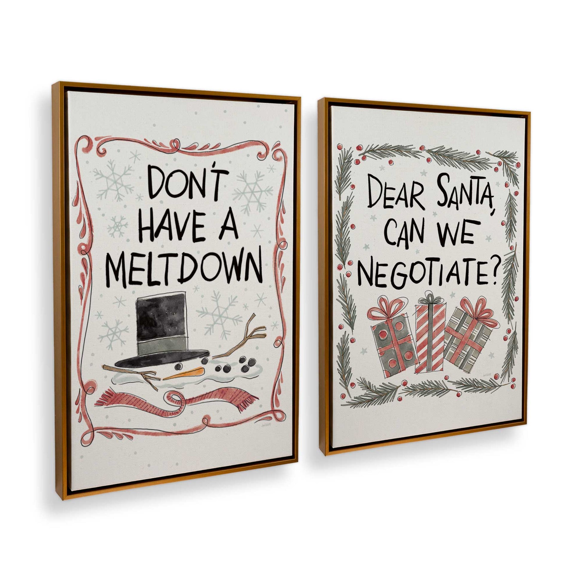 [Color:Polished Gold], Picture of art in a Polished Gold frame at an angle