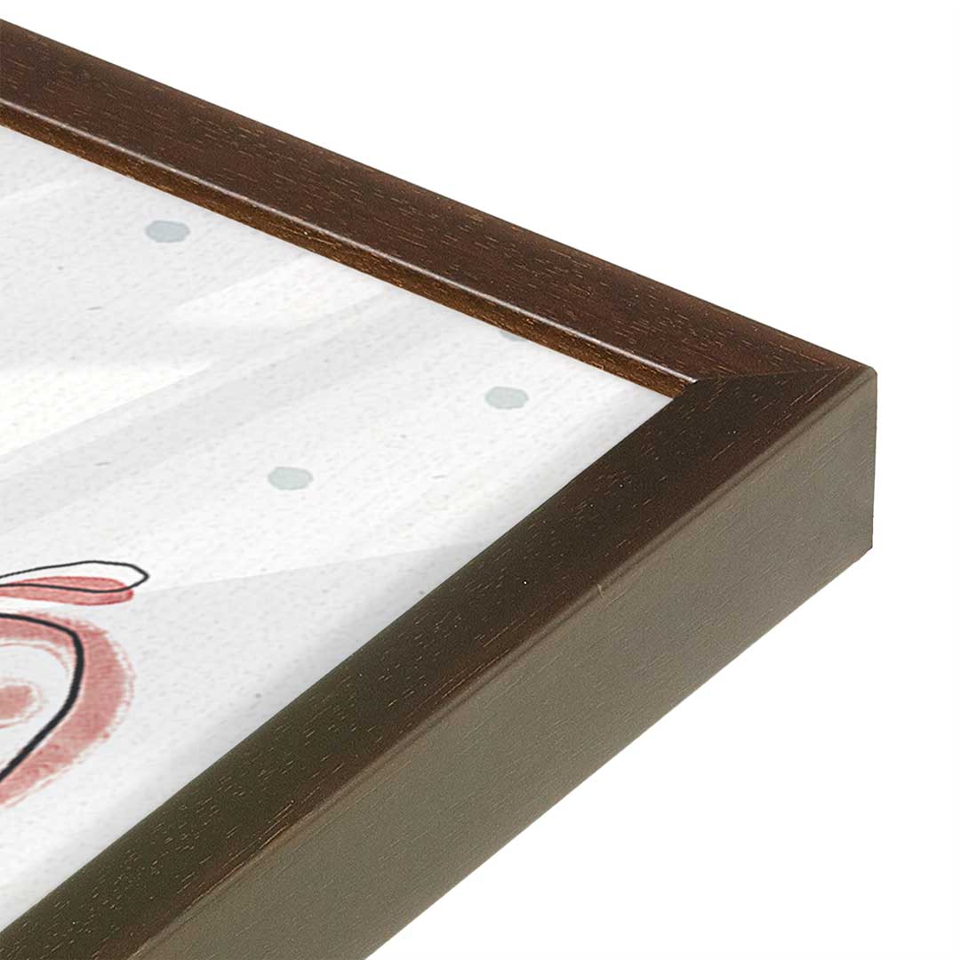 [Color:Belvinder Brown], Picture of art in a Belvinder Brown frame of the corner