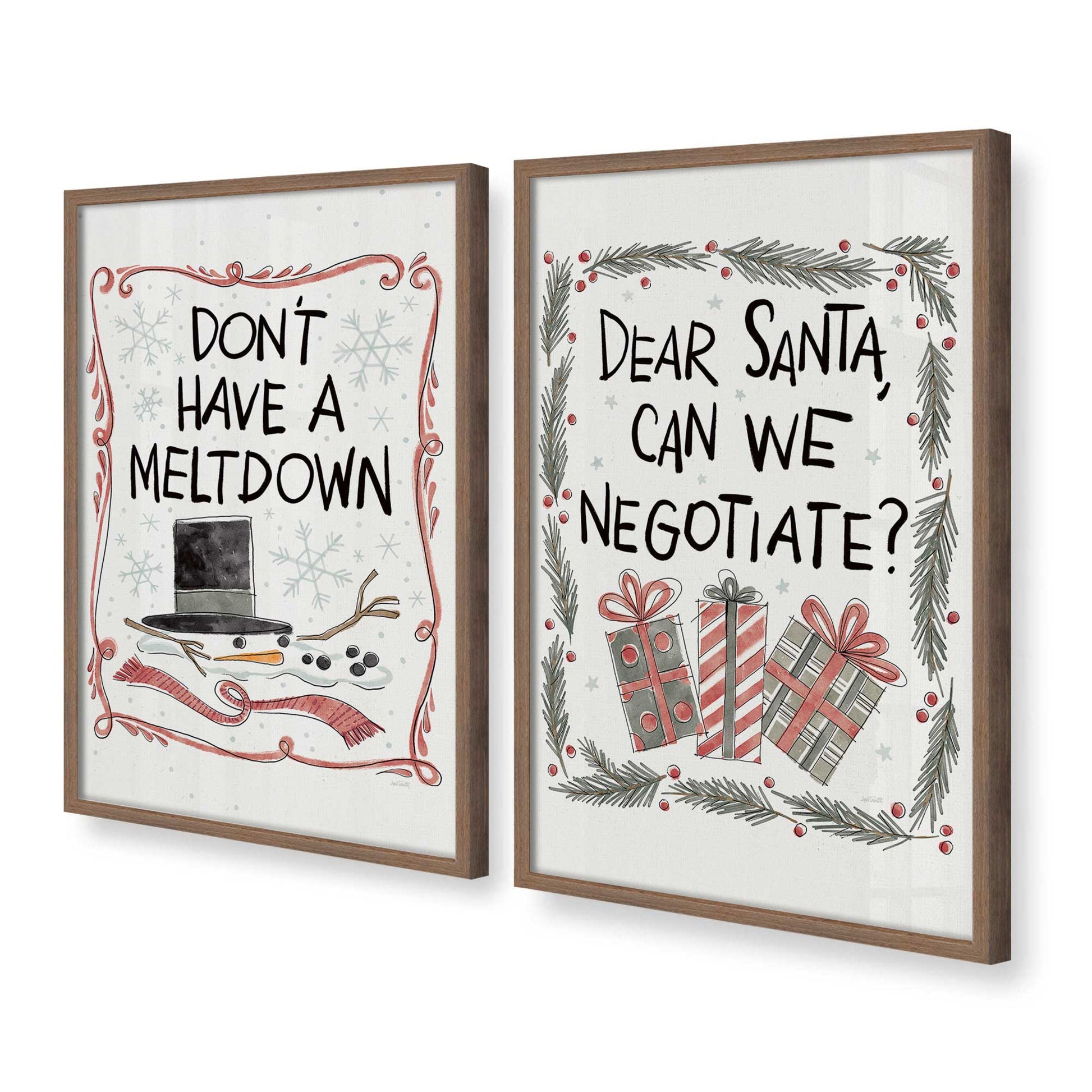 [Color:Walnut], Picture of art in a Walnut frame at an angle