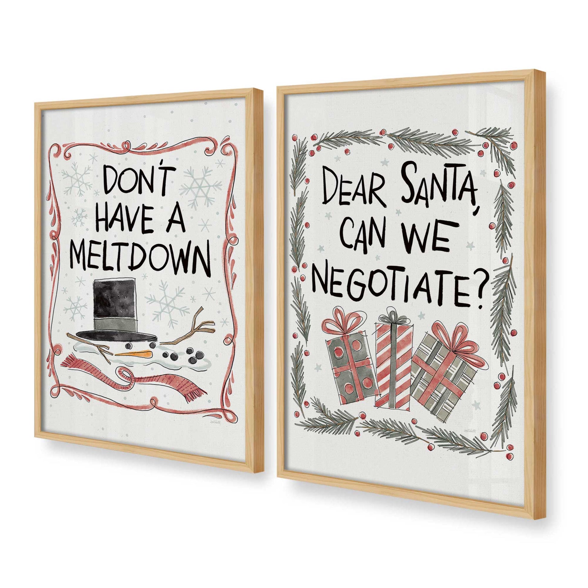 [Color:American Maple], Picture of art in a American Maple frame at an angle