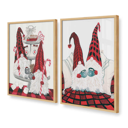[Color:American Maple], Picture of art in a American Maple frame at an angle