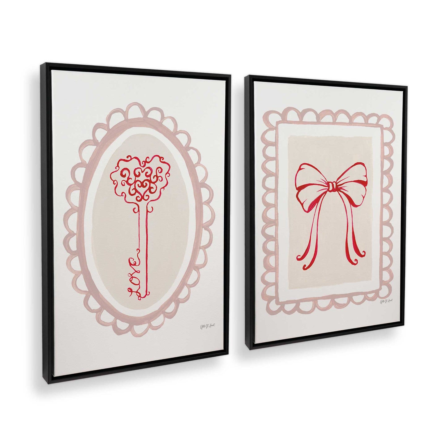 [Color:Satin Black], Picture of art in a Satin Black frame at an angle