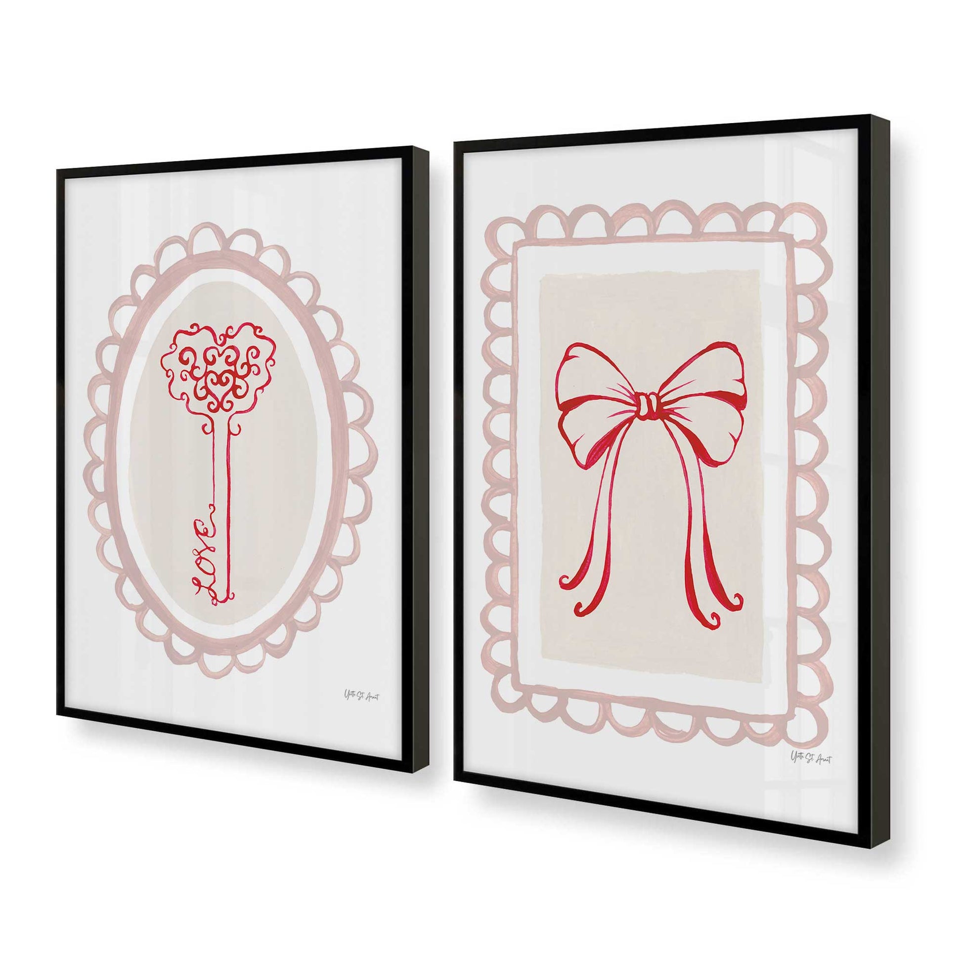 [Color:Satin Black], Picture of art in a Satin Black frame at an angle