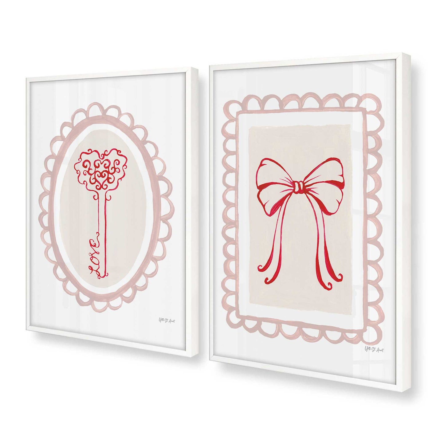 [Color:Opaque White], Picture of art in a Opaque White frame at an angle