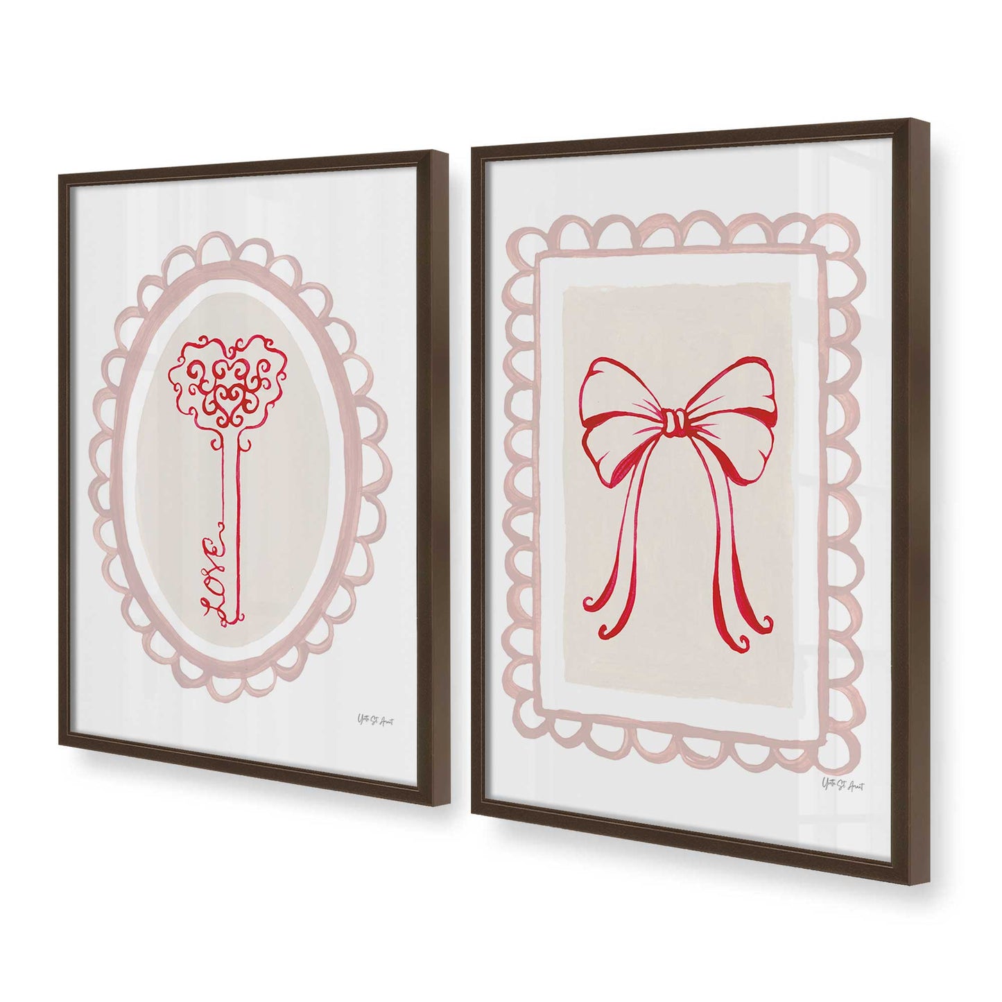 [Color:Belvinder Brown], Picture of art in a Belvinder Brown frame at an angle