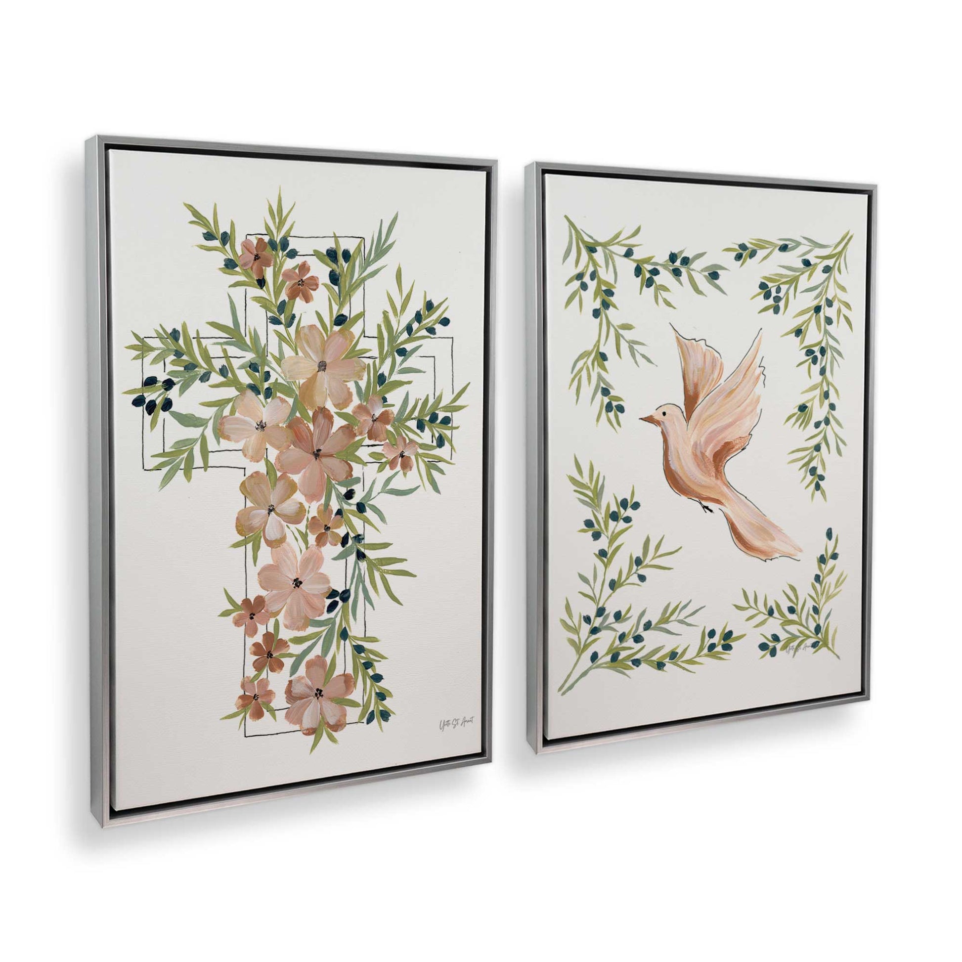[Color:Polished Chrome], Picture of art in a Polished Chrome frame at an angle