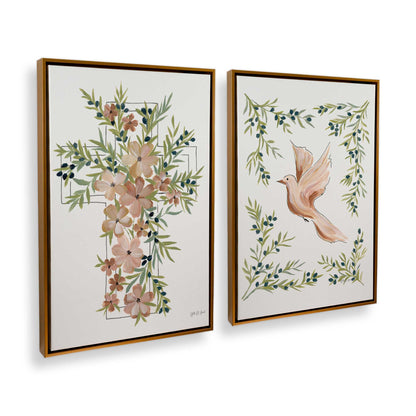 [Color:Polished Gold], Picture of art in a Polished Gold frame at an angle