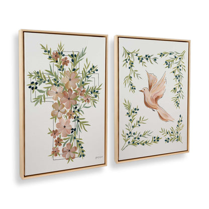 [Color:American Maple], Picture of art in a American Maple frame at an angle