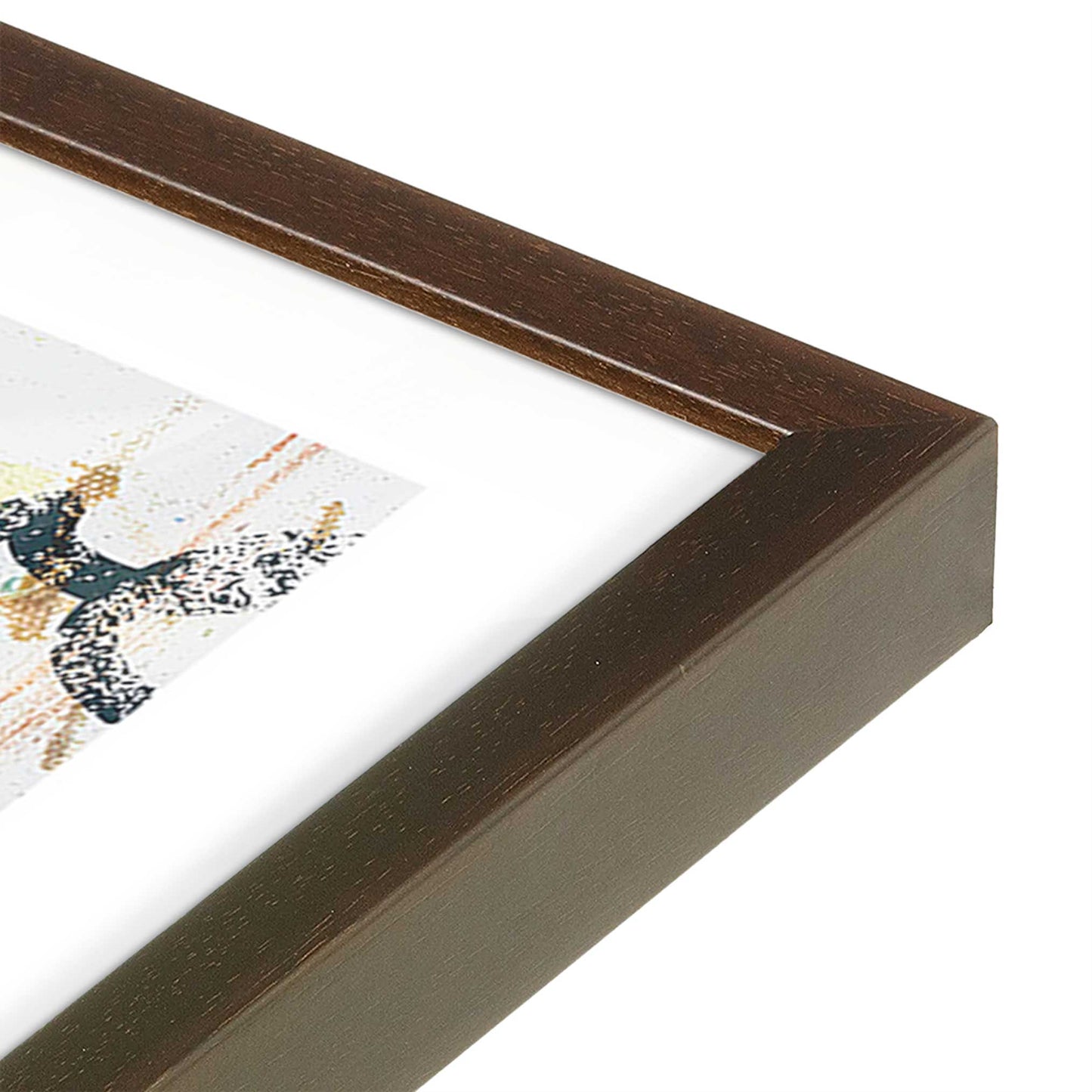 [Color:Belvinder Brown], Picture of art in a Belvinder Brown frame of the corner