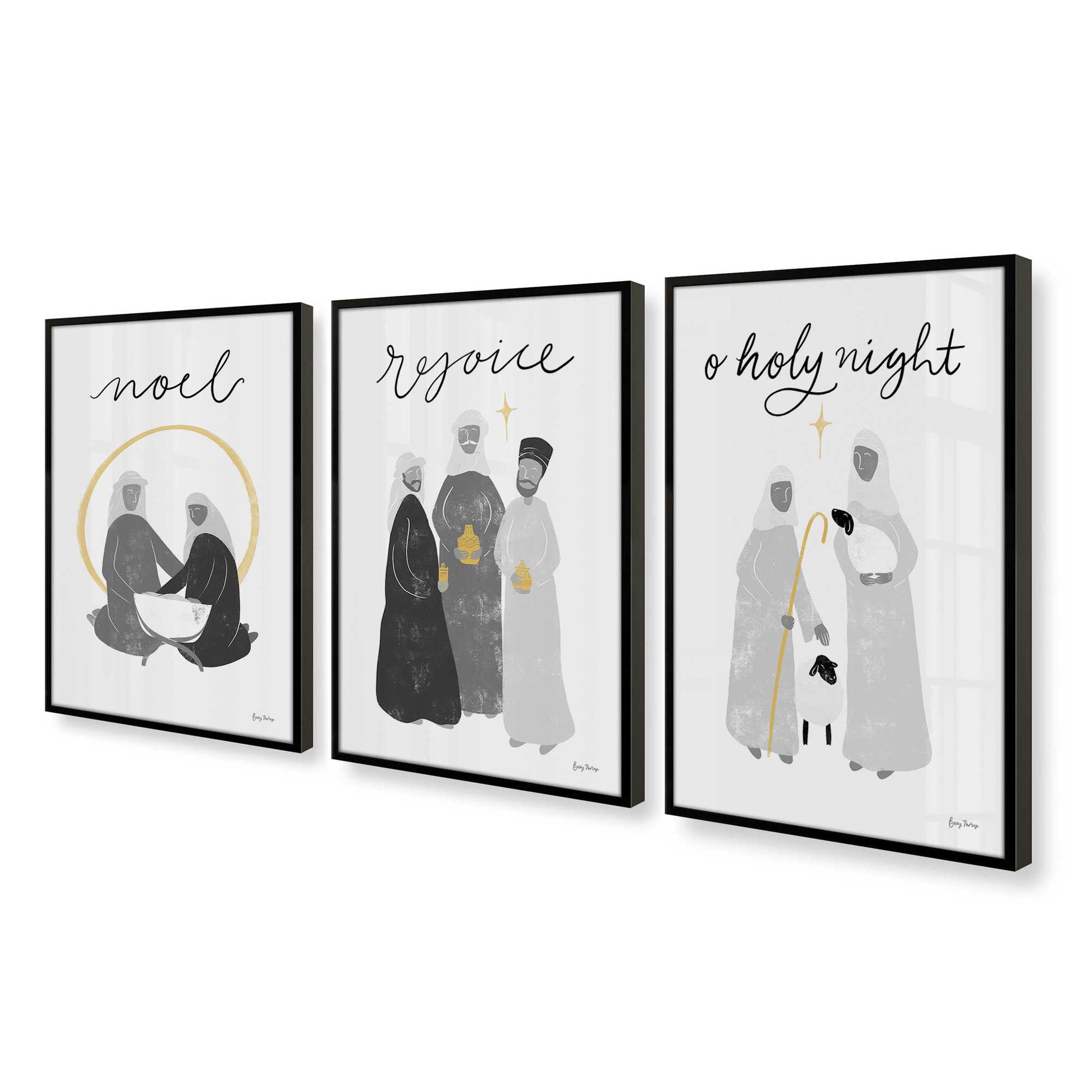[Color:Satin Black], Picture of art in a Satin Black frame at an angle