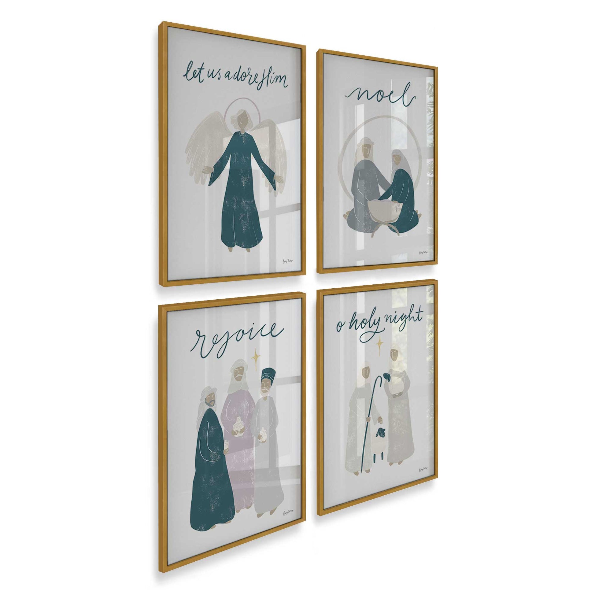 [Color:Polished Gold], Picture of art in a Polished Gold frame of the corner