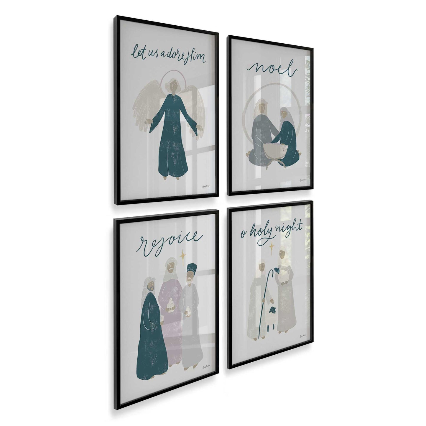 [Color:Satin Black], Picture of art in a Satin Black frame at an angle