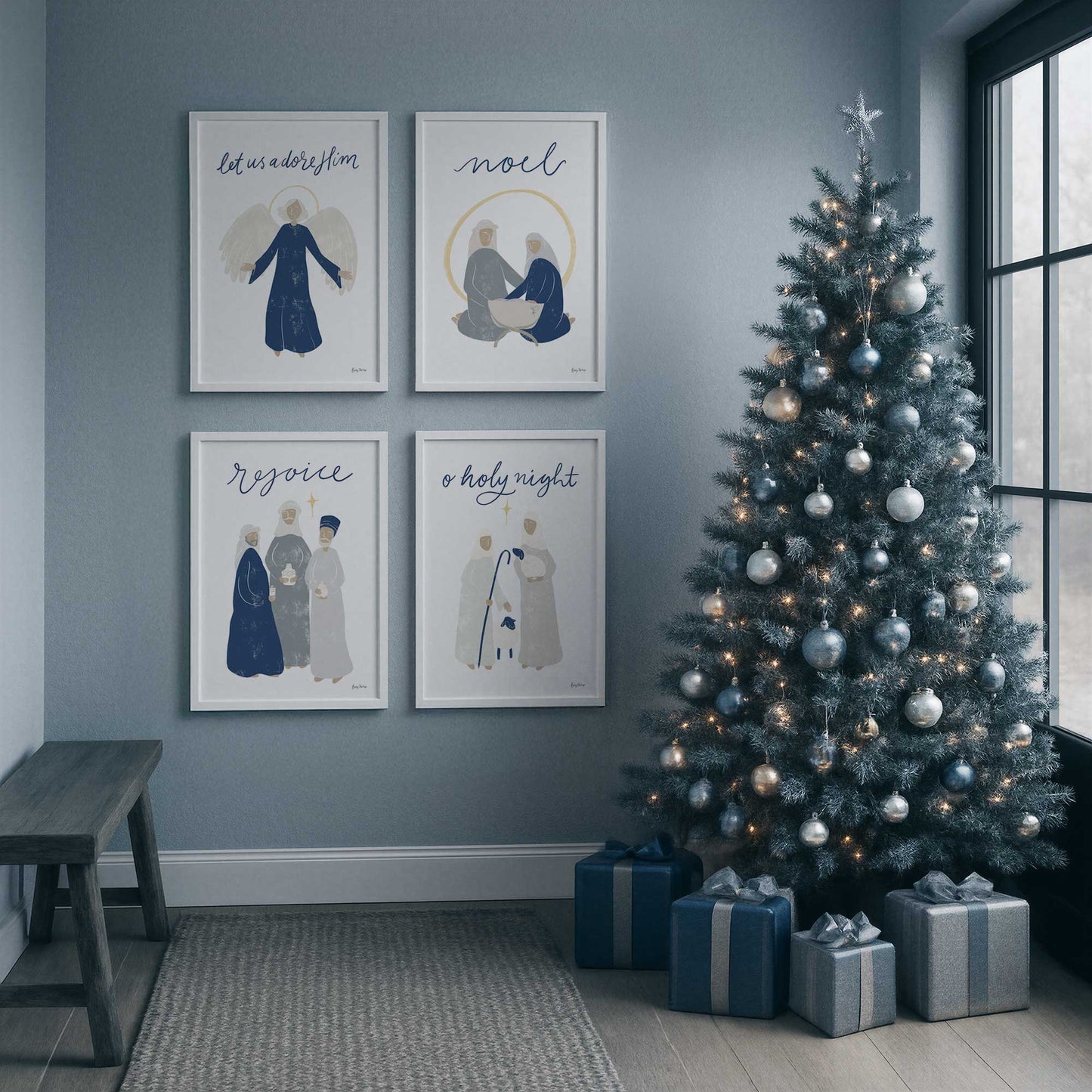 [Color:Satin Black], Picture of art in a Satin Black frame