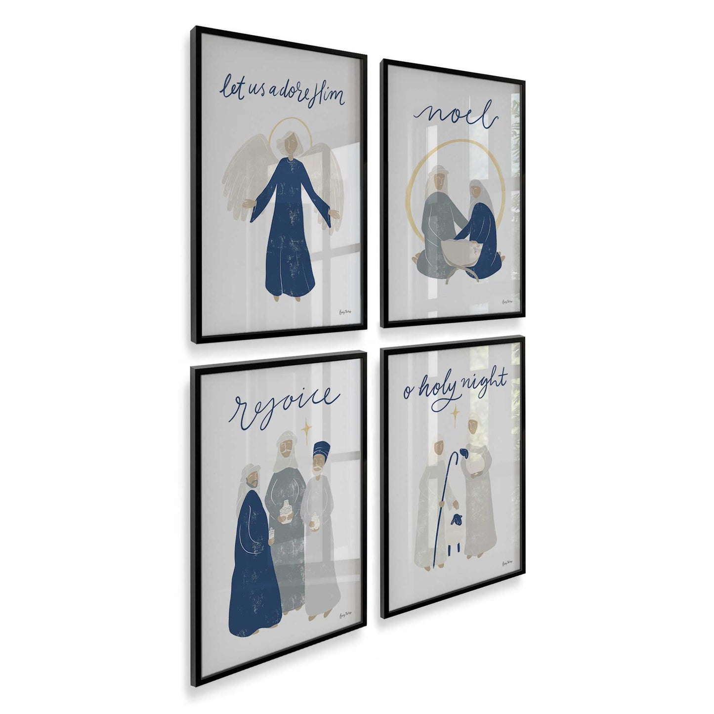 [Color:Satin Black], Picture of art in a Satin Black frame at an angle