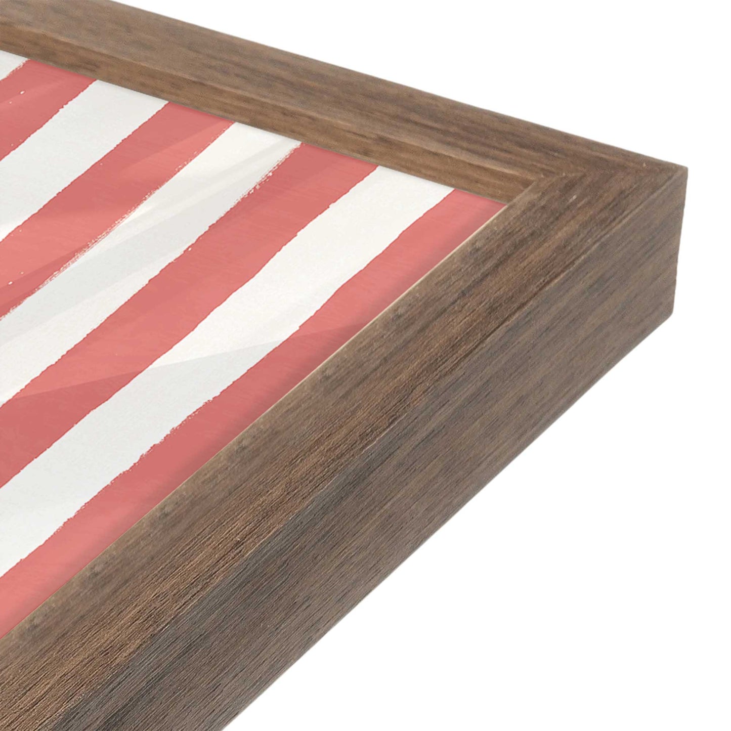 [Color:Walnut], Picture of art in a Walnut frame of the corner