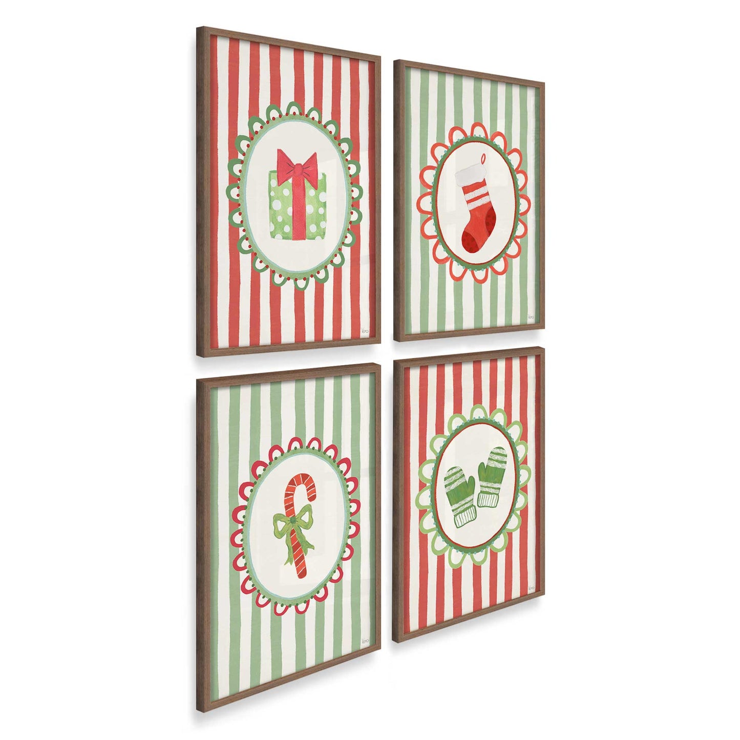 [Color:Walnut], Picture of art in a Walnut frame at an angle