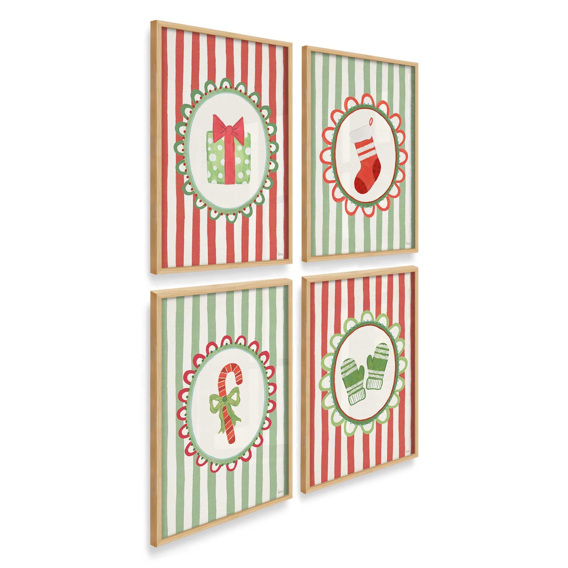 [Color:American Maple], Picture of art in an American Maple frame at an angle