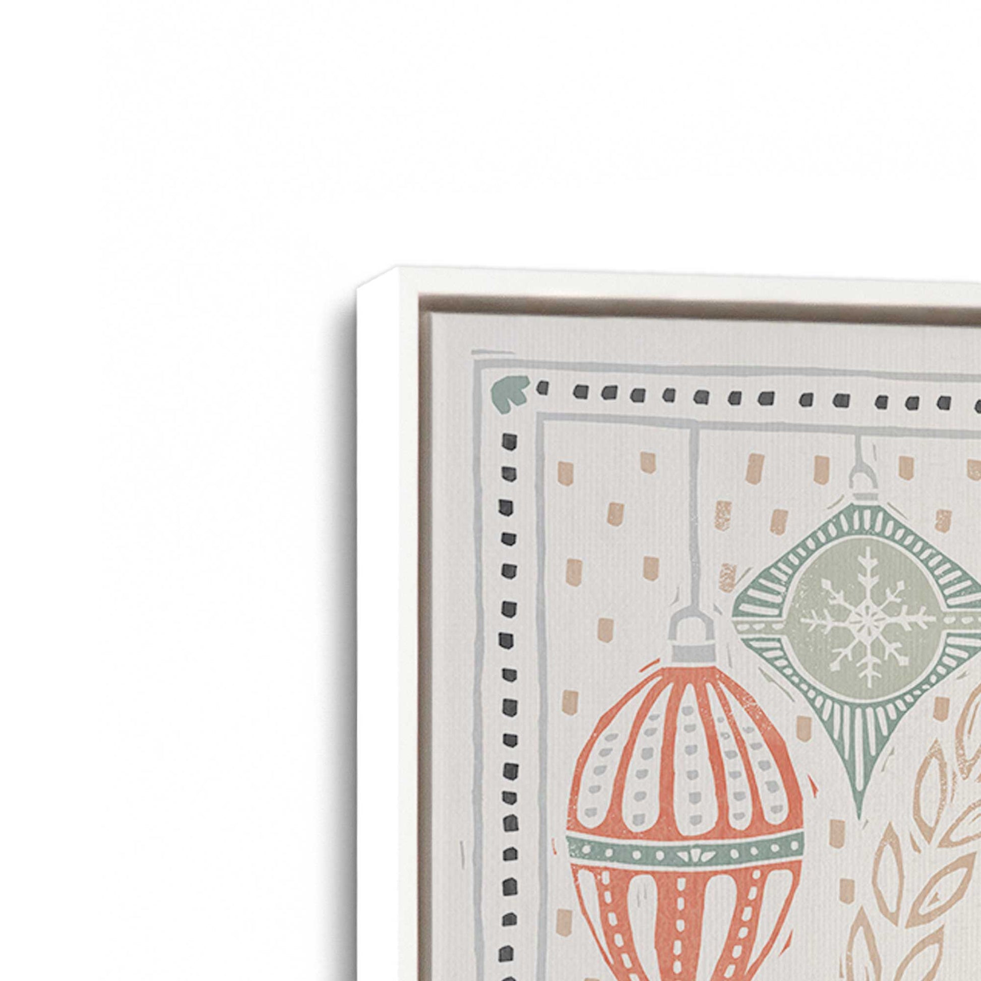 [Color:Opaque White], Picture of art in a White frame at an angle