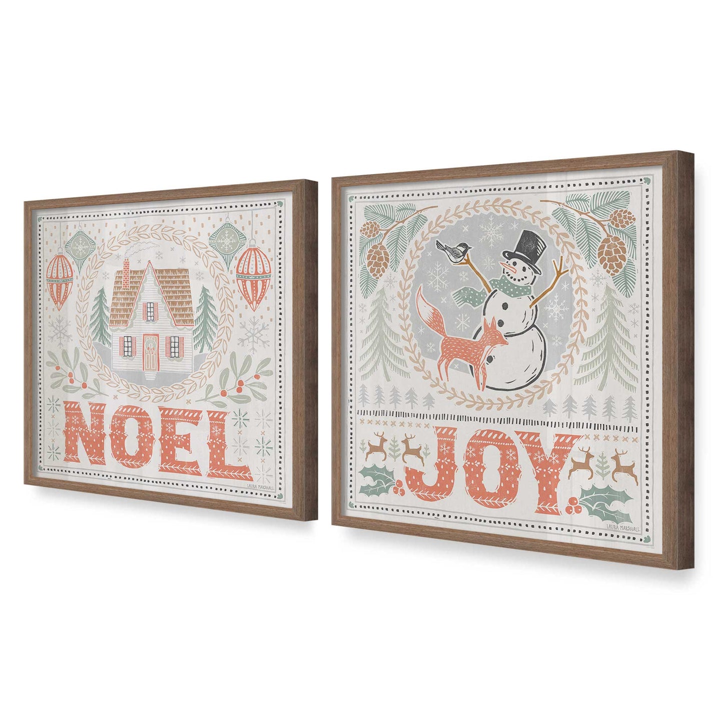 [Color:Walnut], Picture of art in a Walnut frame at an angle