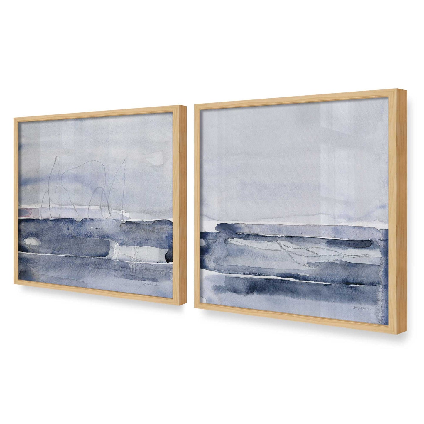 [Color:American Maple], Picture of art in an American Maple frame at an angle