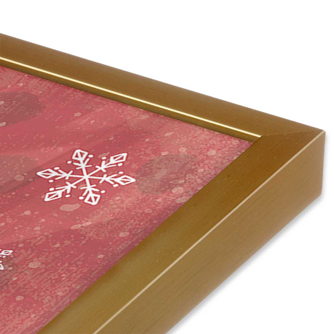 [Color:Polished Gold], Picture of art in a Polished Gold frame at an angle