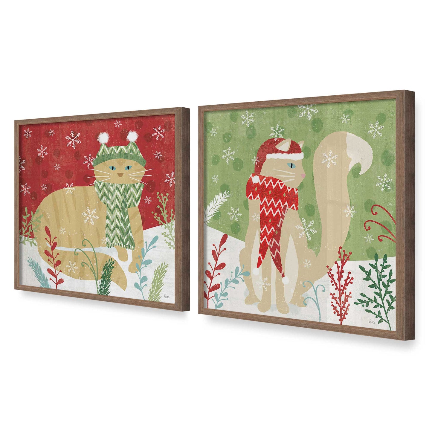 [Color:Walnut], Picture of art in a Walnut frame at an angle