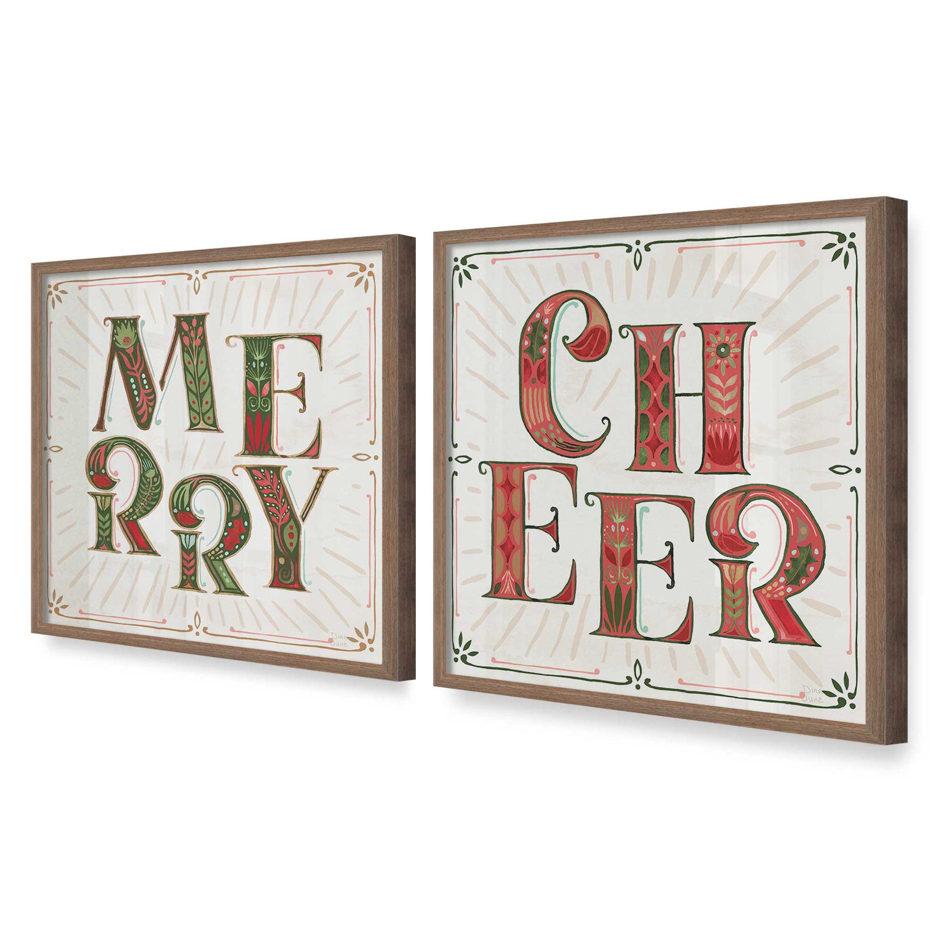 [Color:Walnut], Picture of art in a Walnut frame at an angle