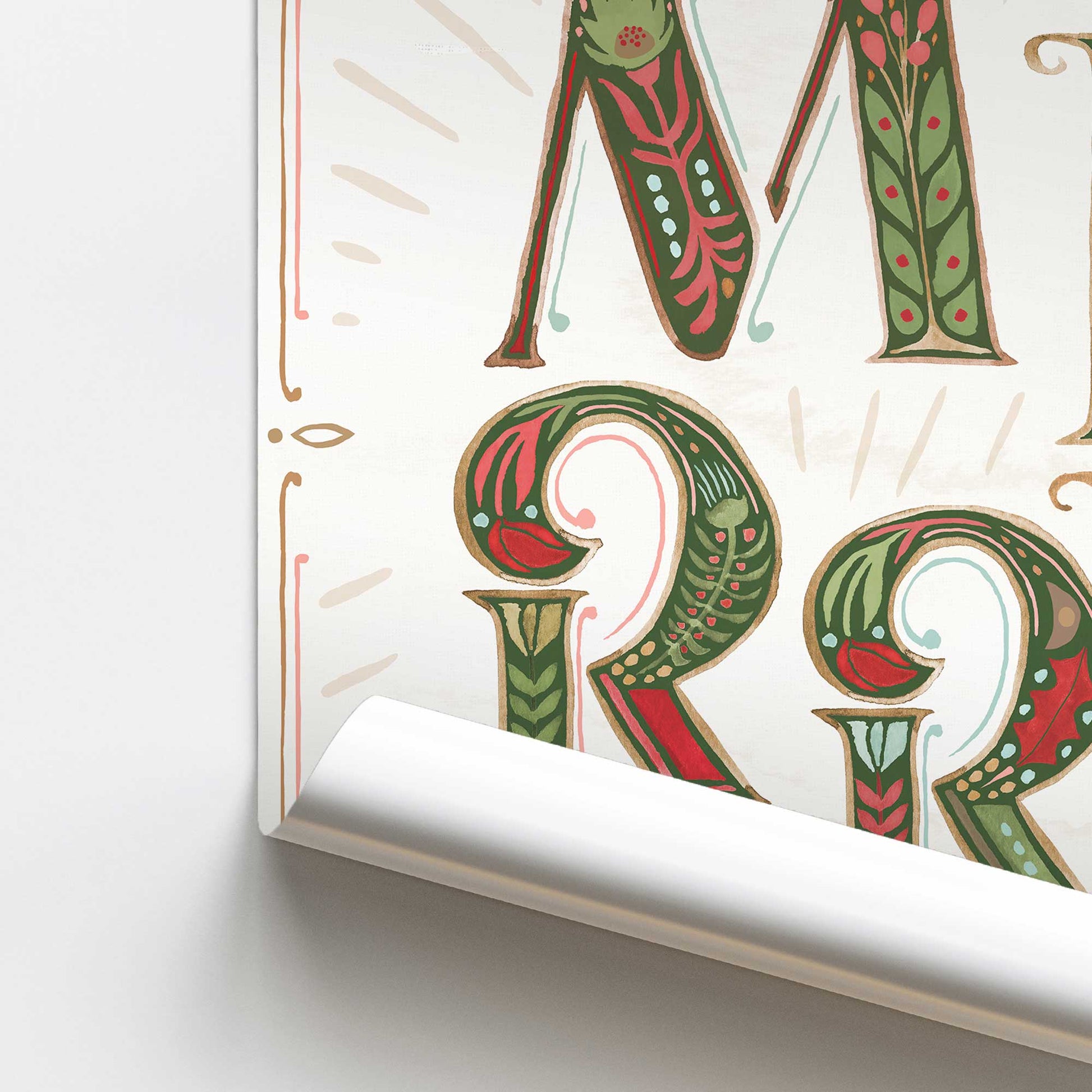 [color:Rolled Print], Picture of close up of art