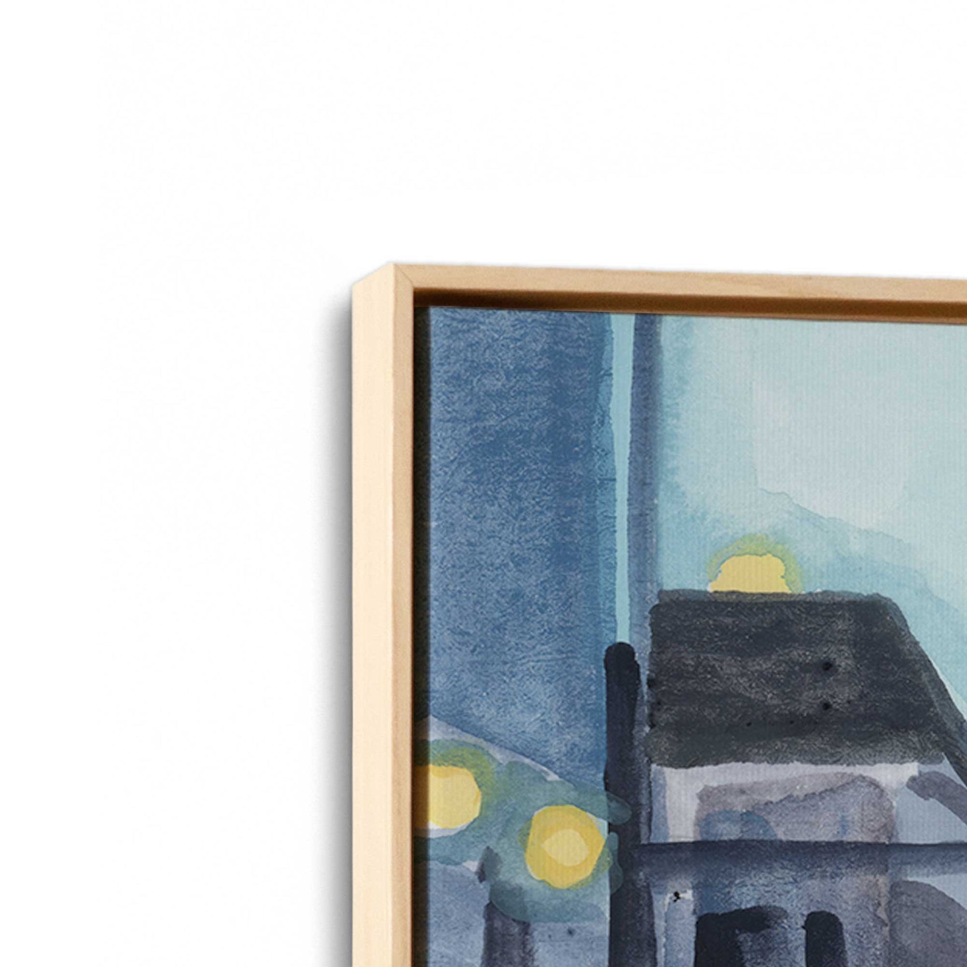 [Color:American Maple], Picture of art in an American Maple frame at an angle