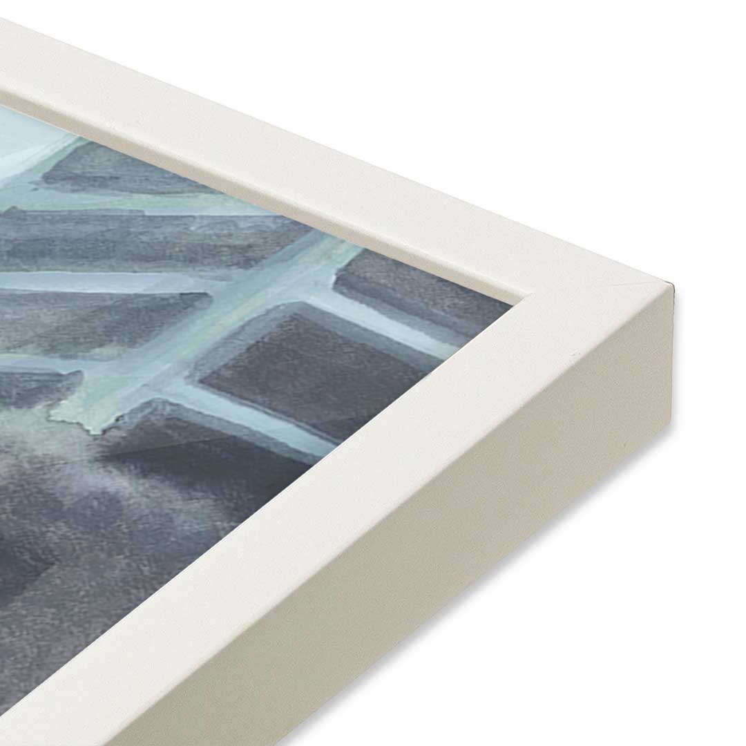 [Color:Opaque White], Picture of art in an Opaque White frame of the corner