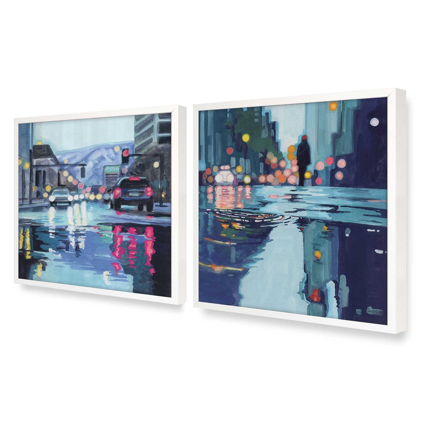 [Color:Opaque White], Picture of art in an Opaque White frame at an angle