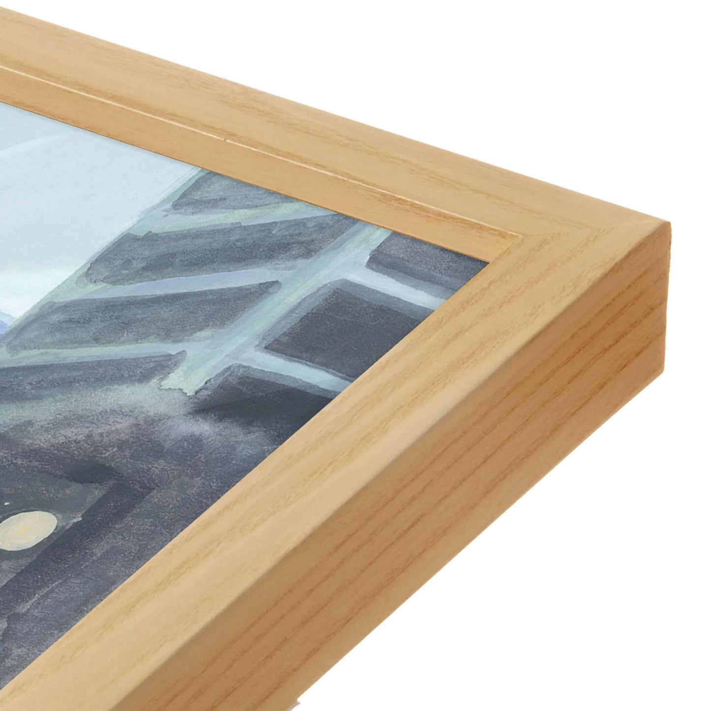 [Color:American Maple], Picture of art in an American Maple frame of the corner