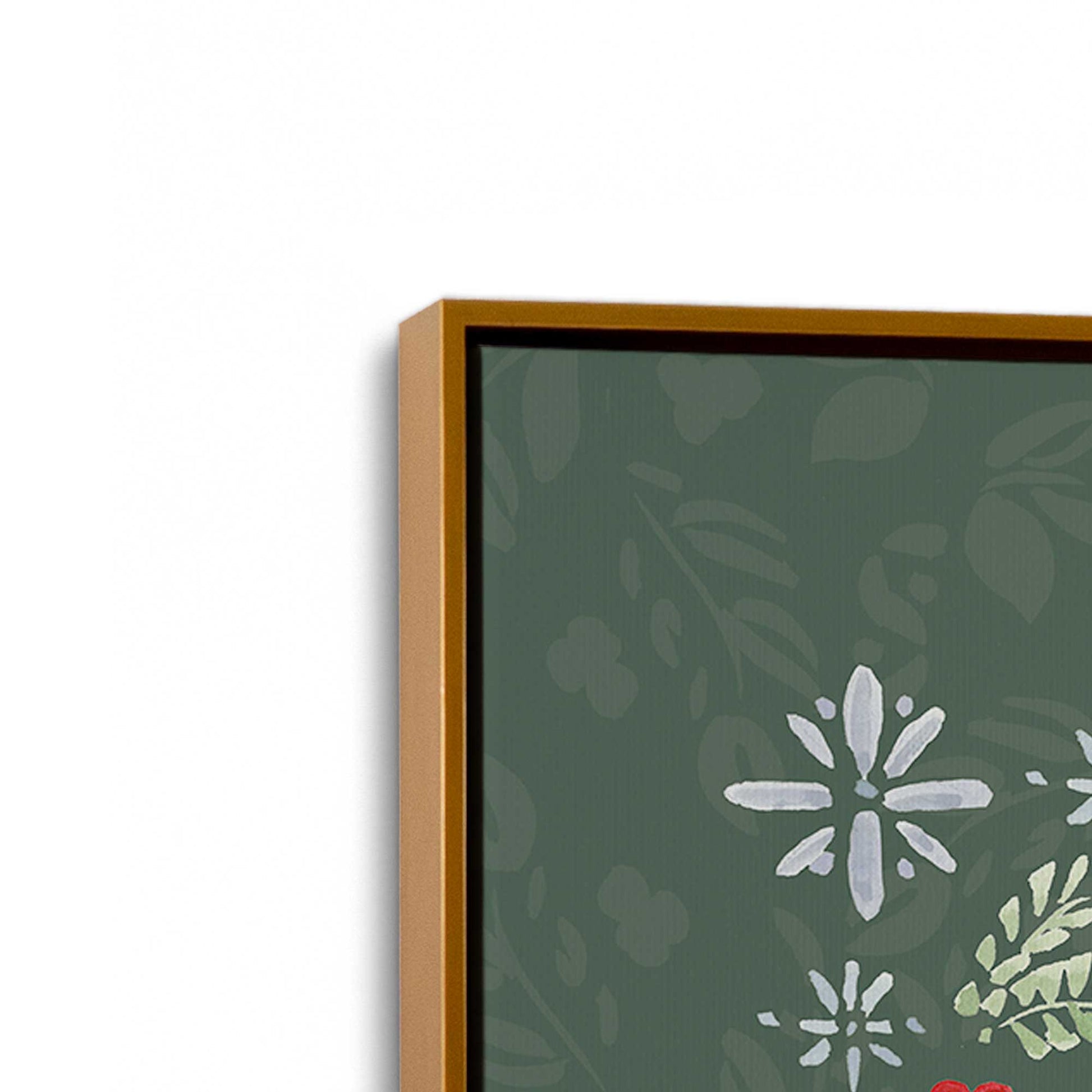 [Color:Polished Gold], Picture of art in a Polished Gold frame at an angle