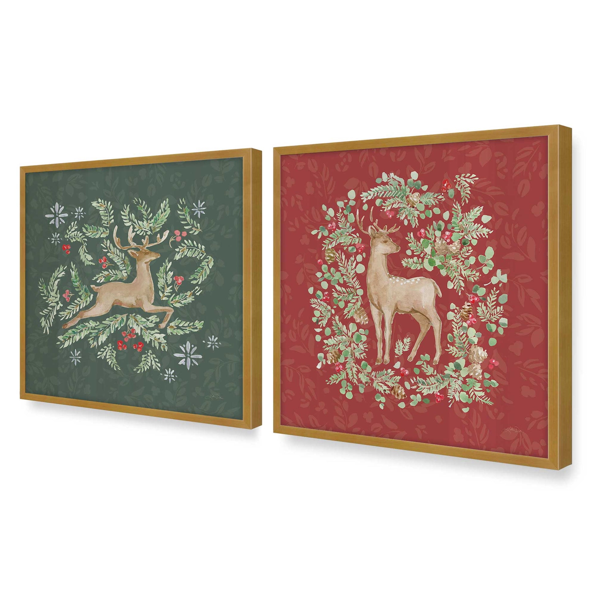 [Color:Polished Gold], Picture of art in a Polished Gold frame of the corner