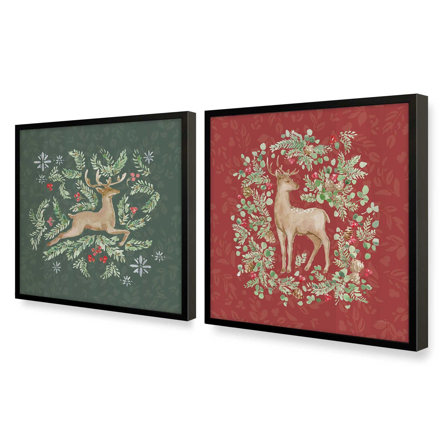 [Color:Satin Black], Picture of art in a Satin Black frame at an angle