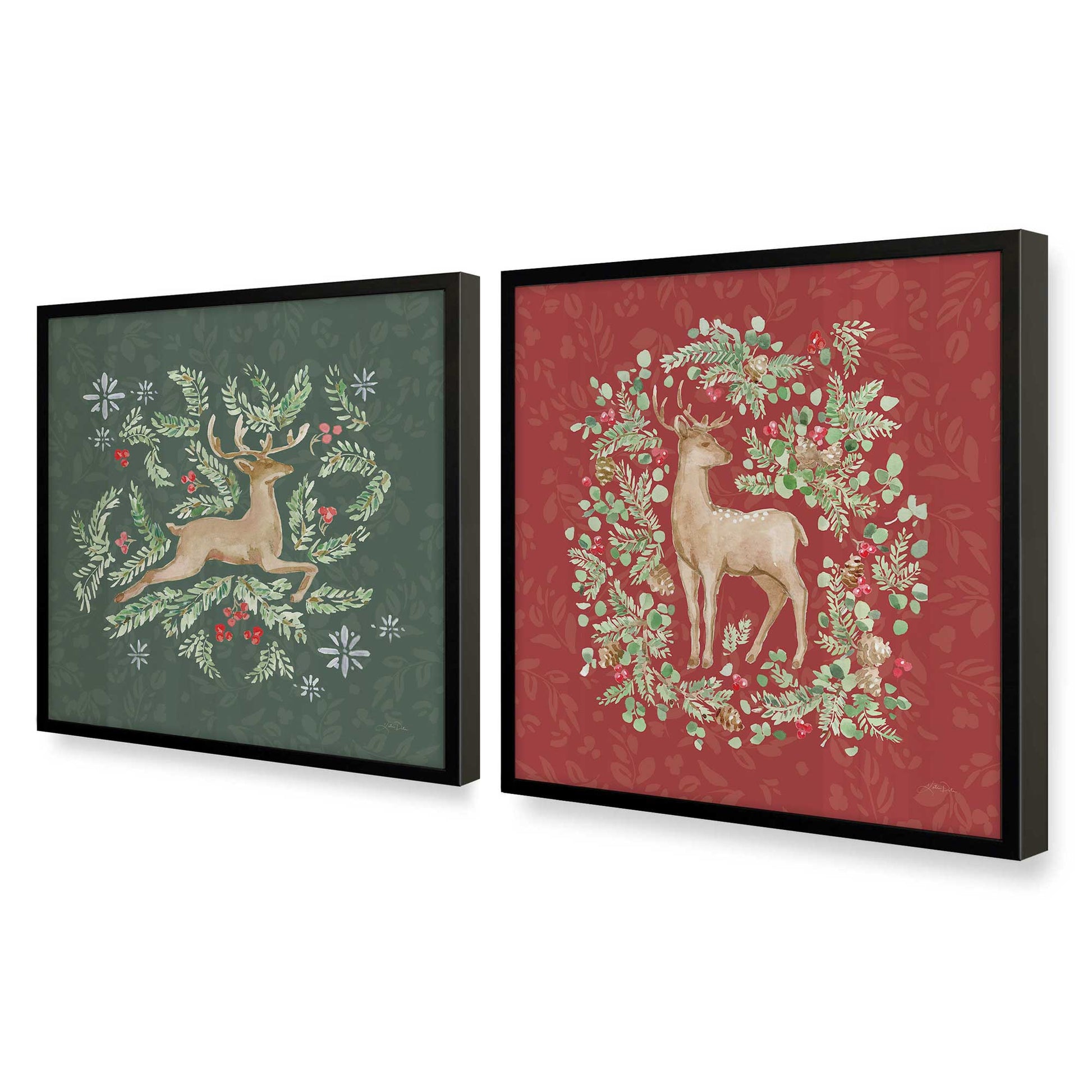 [Color:Satin Black], Picture of art in a Satin Black frame at an angle