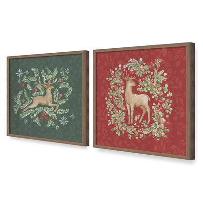 [Color:Walnut], Picture of art in a Walnut frame at an angle