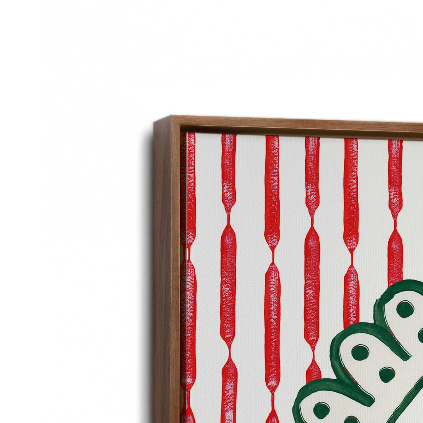 [Color:Walnut], Picture of art in a Walnut frame at an angle